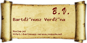 Bartánusz Veréna névjegykártya